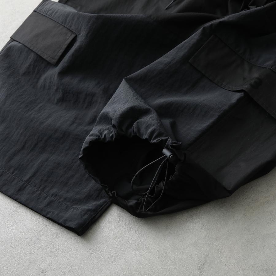 Y-3 ワイスリー パンツ CROPPED STRAIGHT LEG PANTS クロップド ストレート レッグ パンツ KH3188 メンズ ワイドシルエット コットンツイル BLACKの画像