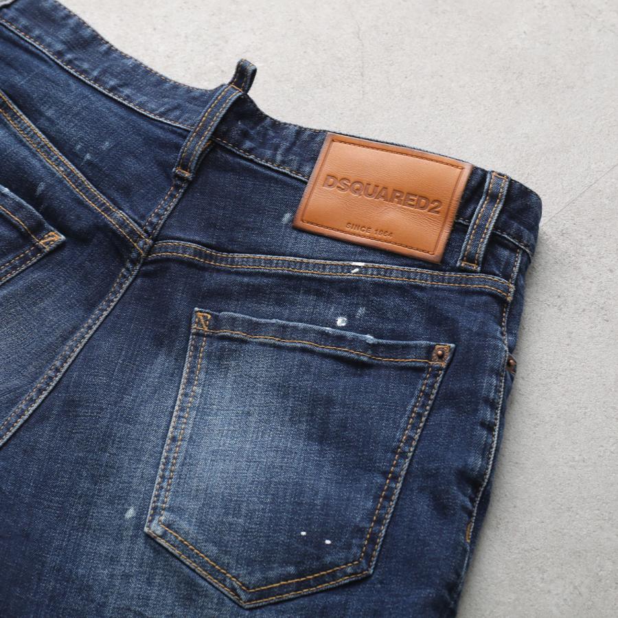 DSQUARED2 ディースクエアード ショートパンツ Marine Short マリン S74MU0985 S30664 メンズ ショーツ ジーンズ デニム コットン ダメージ加工 470の画像