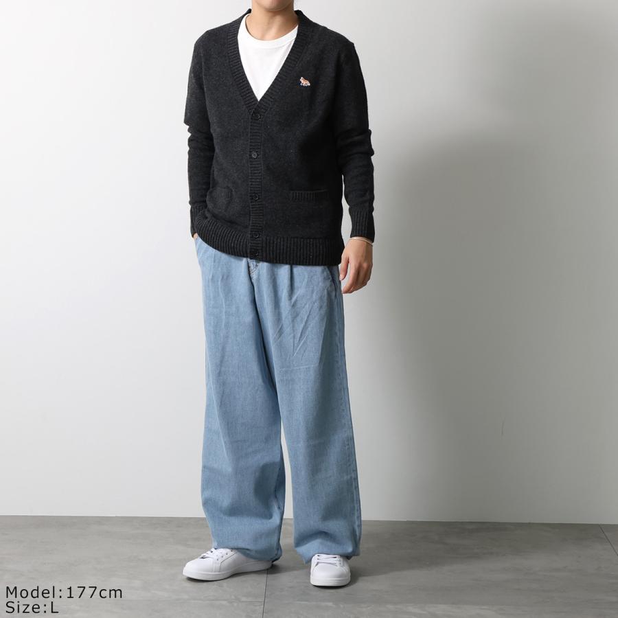 MAISON KITSUNE フォックス カーディガン Sサイズ ライトブルー MAISON KITSUNE（メゾン キツネ） カーディガン BABY FOX ベイビー