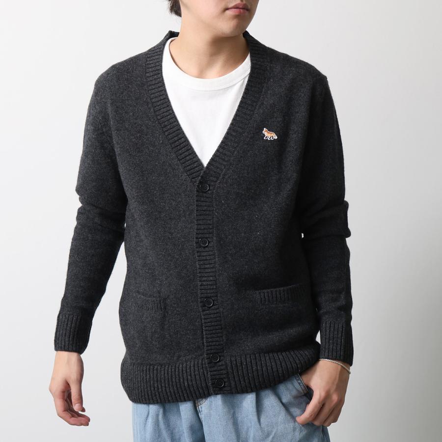 MAISON KITSUNE フォックス カーディガン Sサイズ ライトブルー DOUBLE BOLD FOX HEAD PATCH REGULAR CARDIGAN | Maison Kitsuné