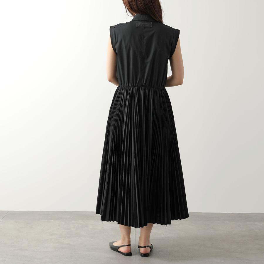 N°21 ヌメロヴェントゥーノ ワンピース H031 0157 レディース 襟付き ノースリーブ プリーツ ロング ミモレ丈 ロゴ 9000の画像