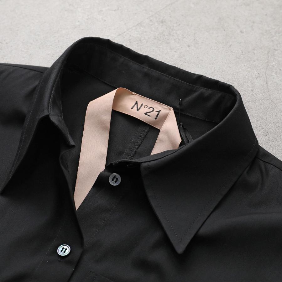 N°21 ヌメロヴェントゥーノ ワンピース H031 0157 レディース 襟付き ノースリーブ プリーツ ロング ミモレ丈 ロゴ 9000の画像