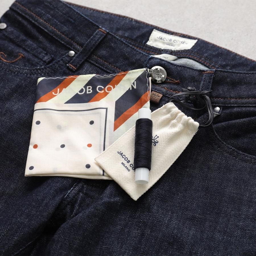 JACOB COHEN ヤコブ コーエン ジーンズ NICK ニック JUM_QE006 S3736 メンズ デニムパンツ スリムフィット ストレッチ スカーフ付 100Dの画像