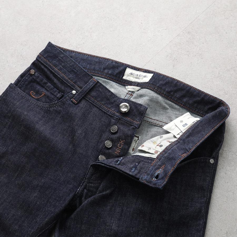 JACOB COHEN ヤコブ コーエン ジーンズ NICK ニック JUM_QE006 S3736 メンズ デニムパンツ スリムフィット ストレッチ スカーフ付 100Dの画像