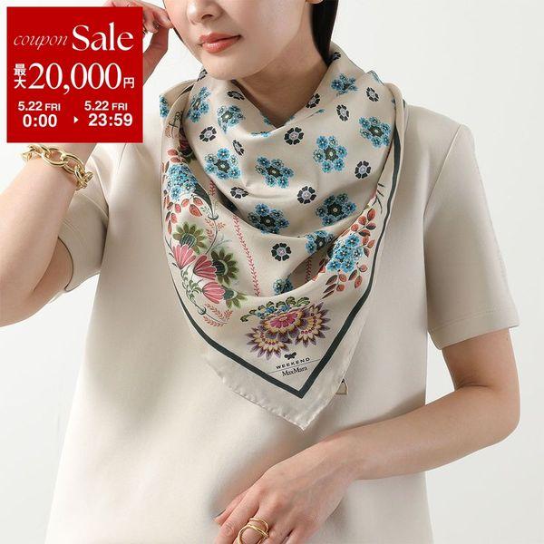 weekend maxmara シルクシャツバンダナブルーサイズ3や Silk organza