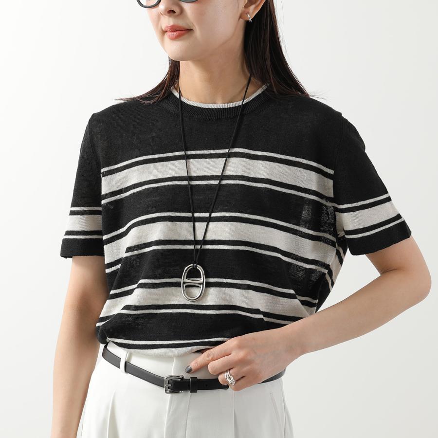 MaxMara 半袖ニット 編み地デザイン S MAXMARA（エスマックスマーラ） エス マックスマーラ 半袖 ニット
