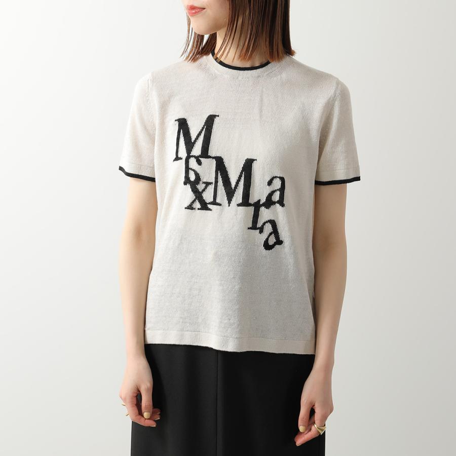 S MAX MARA エス マックスマーラ 半袖 ニット NORDICA ノルディカ レディース ロゴ ボーダー リネン セーター クルーネックの画像