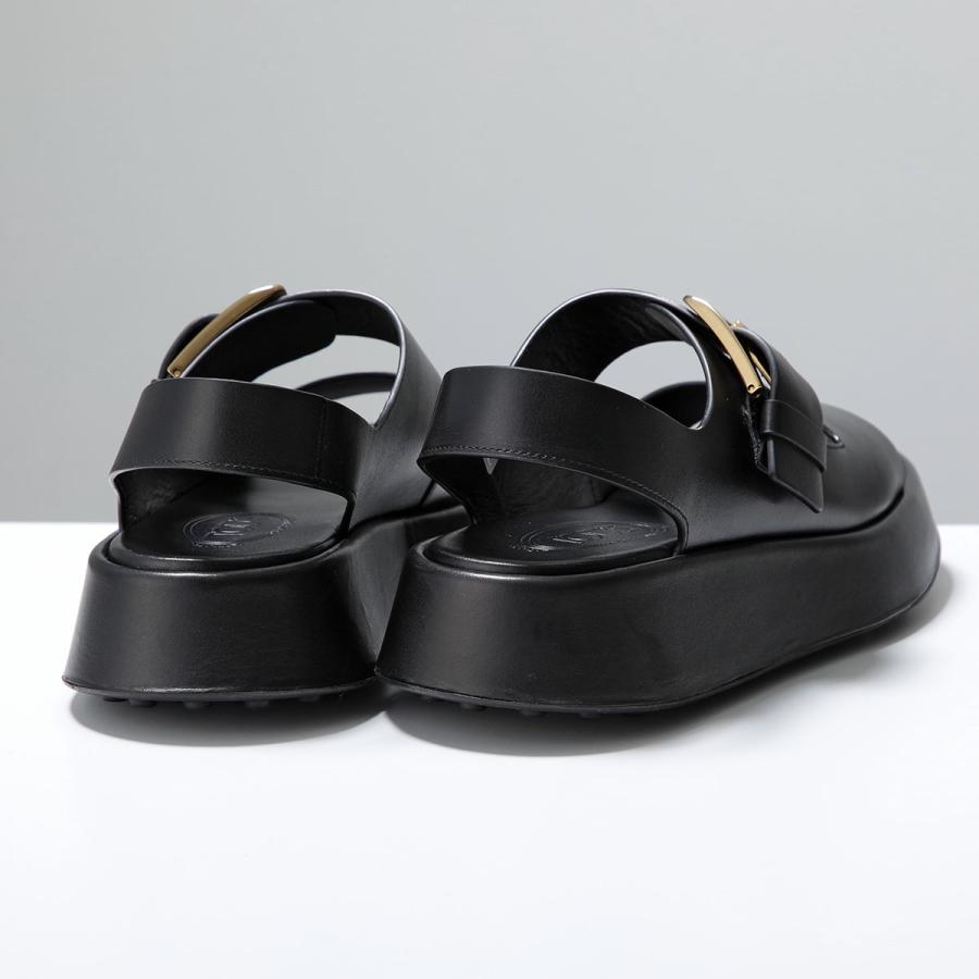 TOD'S バックストラップサンダル 中古・古着通販】TOD'S (トッズ) ダブルバックルサンダル ブラック