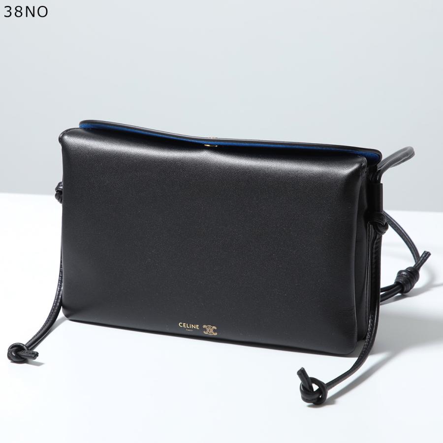 ☆riko☆CELINE トリオ ブラック CELINE（セリーヌ） ショルダーバッグ TRIO FLAP トリオ フラップ