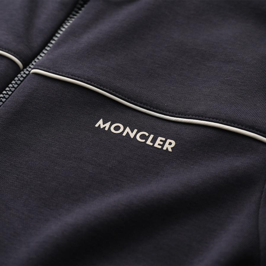 MONCLER モンクレール ジップアップジャケット 8G00027 89B3P メンズ ブルゾン 長袖 モダール混 ジャージー ロゴ ネイビー 8G0002789B3P742の画像