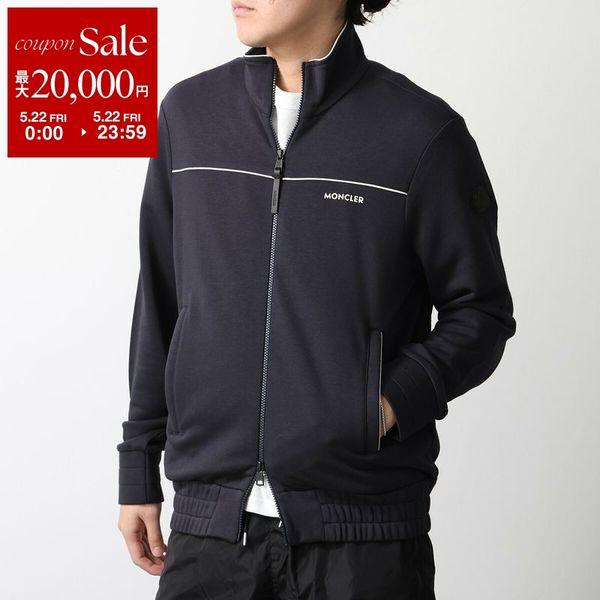 MONCLER モンクレール ジップアップジャケット 8G00027 89B3P メンズ ブルゾン 長袖 モダール混 ジャージー ロゴ ネイビー 8G0002789B3P742の画像