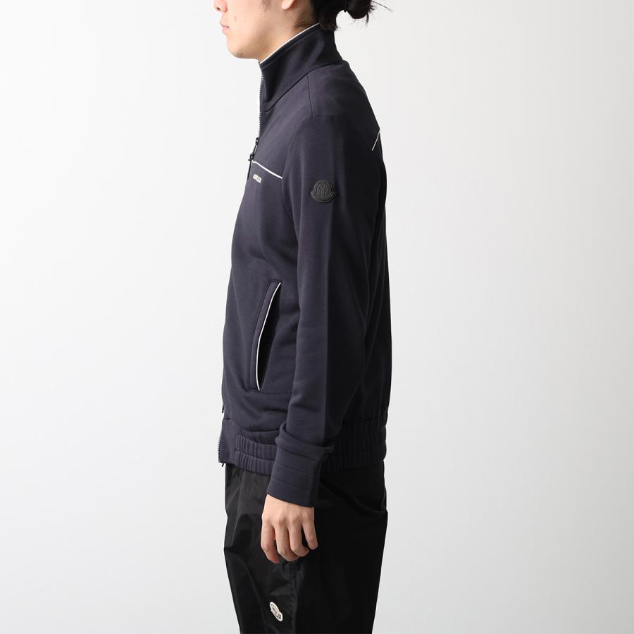 MONCLER モンクレール ジップアップジャケット 8G00027 89B3P メンズ ブルゾン 長袖 モダール混 ジャージー ロゴ ネイビー 8G0002789B3P742の画像