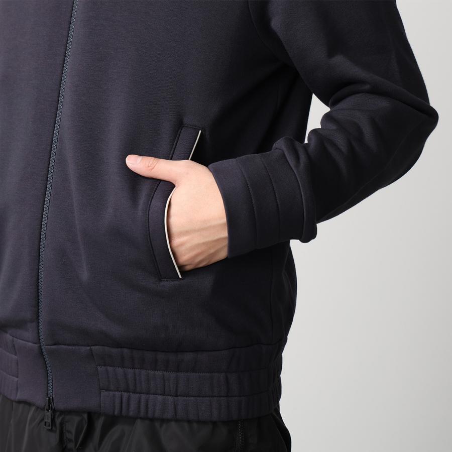 MONCLER モンクレール ジップアップジャケット 8G00027 89B3P メンズ ブルゾン 長袖 モダール混 ジャージー ロゴ ネイビー 8G0002789B3P742の画像