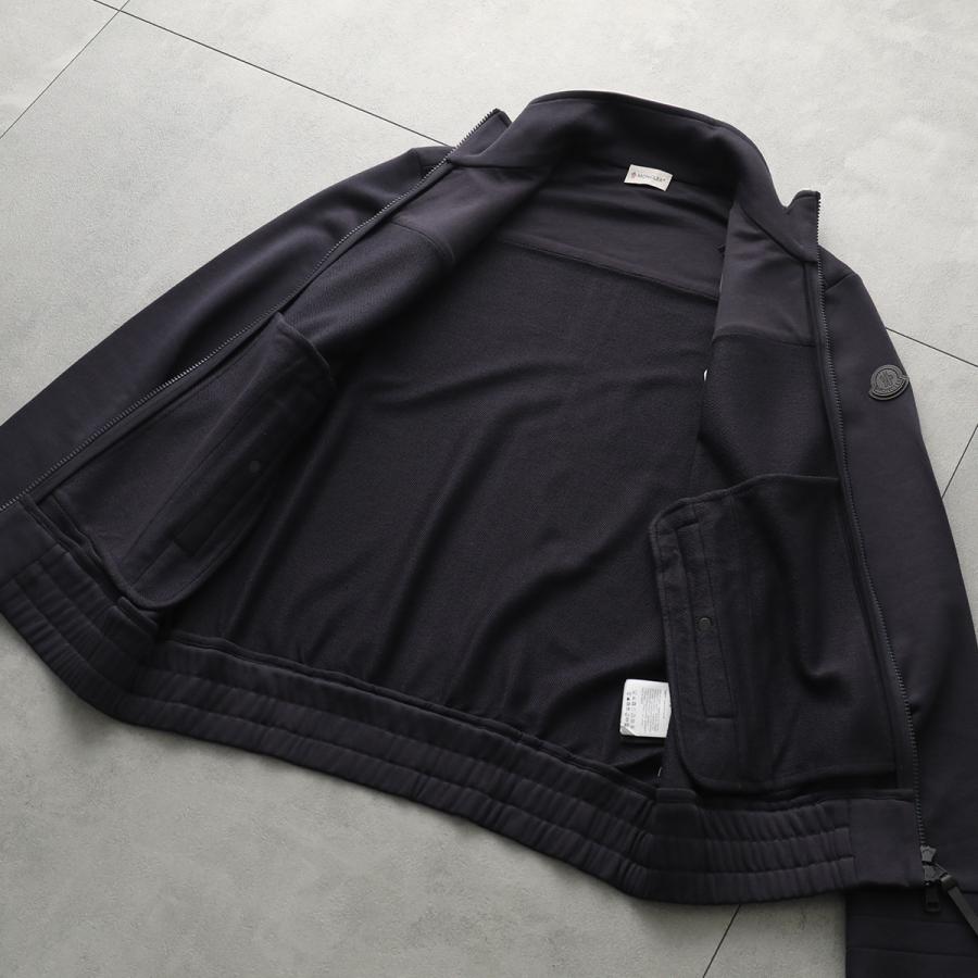 MONCLER モンクレール ジップアップジャケット 8G00027 89B3P メンズ ブルゾン 長袖 モダール混 ジャージー ロゴ ネイビー 8G0002789B3P742の画像