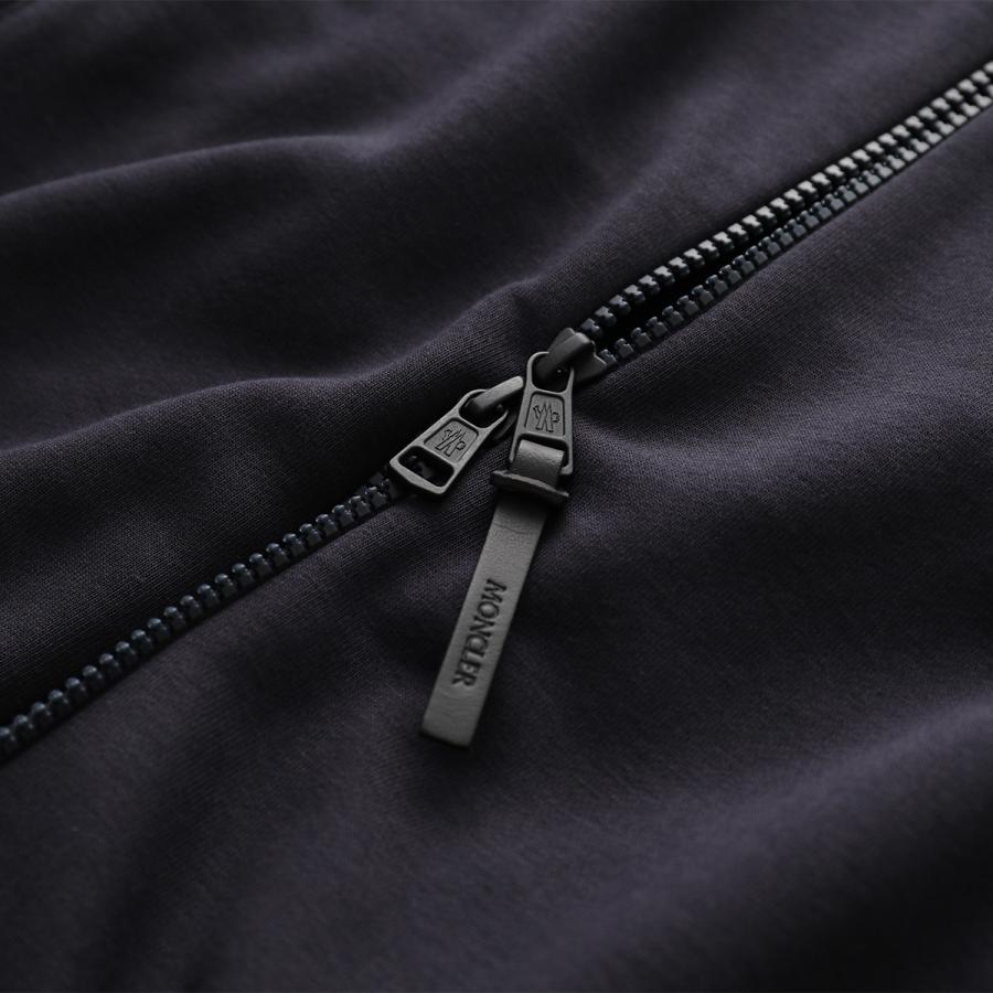 MONCLER モンクレール ジップアップジャケット 8G00027 89B3P メンズ ブルゾン 長袖 モダール混 ジャージー ロゴ ネイビー 8G0002789B3P742の画像