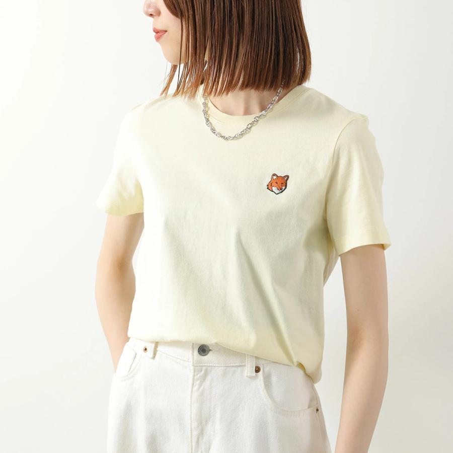 MAISON KITSUNE メゾンキツネ Tシャツ FOX HEAD フォックスヘッド レギュラー PW00113KJ7026 レディース コットン 半袖 カットソーの画像