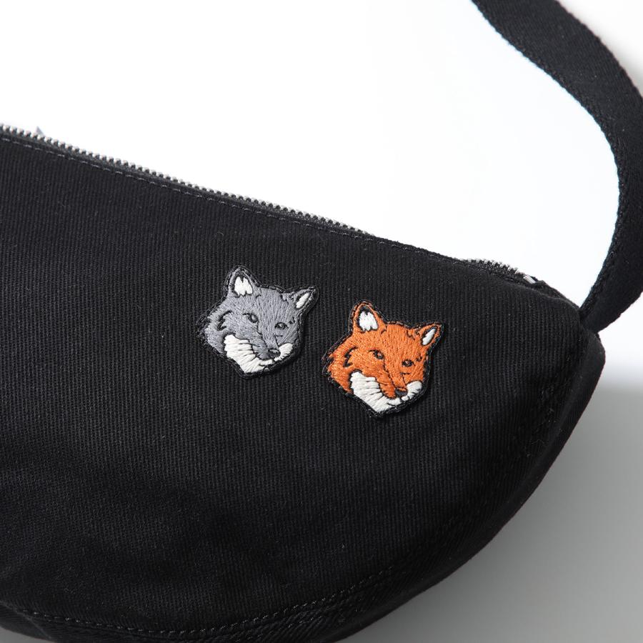 美品 Maison Kitsune ブラック ボディバッグ メゾンキツネ 可愛い MAISON KITSUNE（メゾン キツネ） バッグ ボディバッグ ベルトバッグ