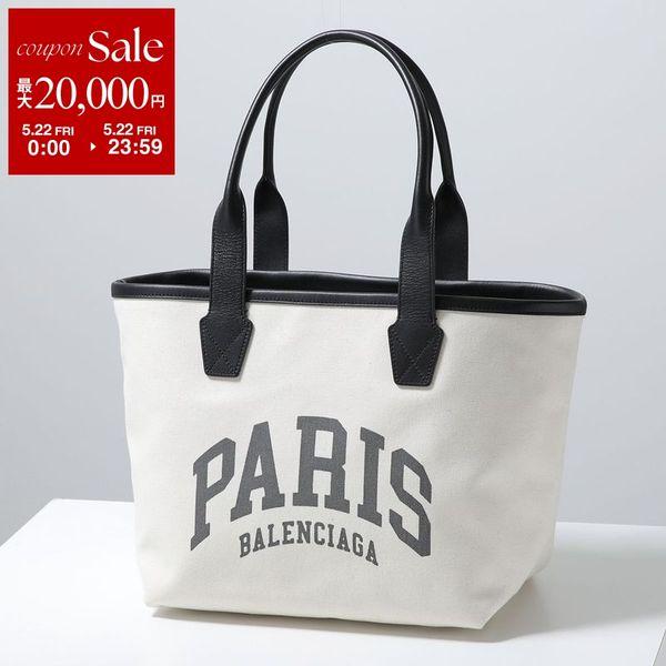 BALENCIAGA バレンシアガ トートバッグ PARIS CANVAS SMALL TOTE BAG 692068 2106M メンズ ロゴ レザー キャンバス 鞄 9911の画像