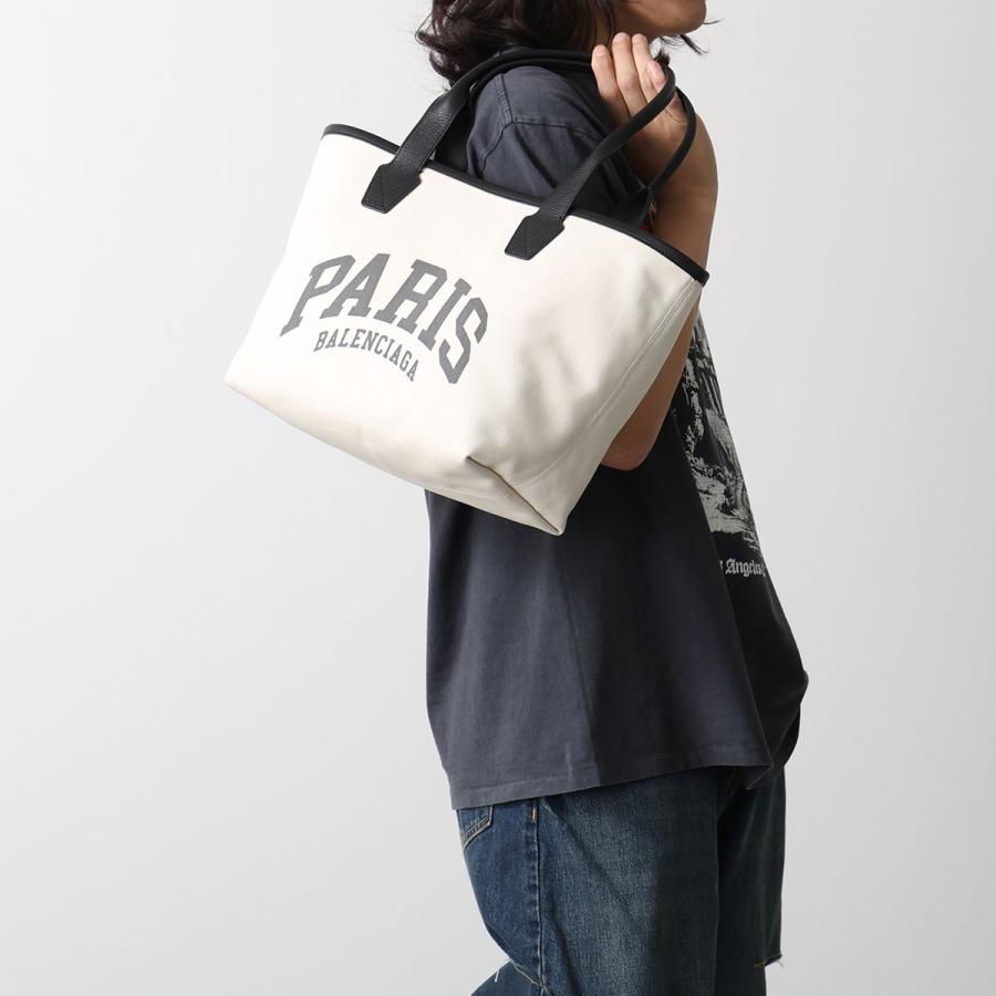 BALENCIAGA バレンシアガ トートバッグ PARIS CANVAS SMALL TOTE BAG 692068 2106M メンズ ロゴ レザー キャンバス 鞄 9911の画像