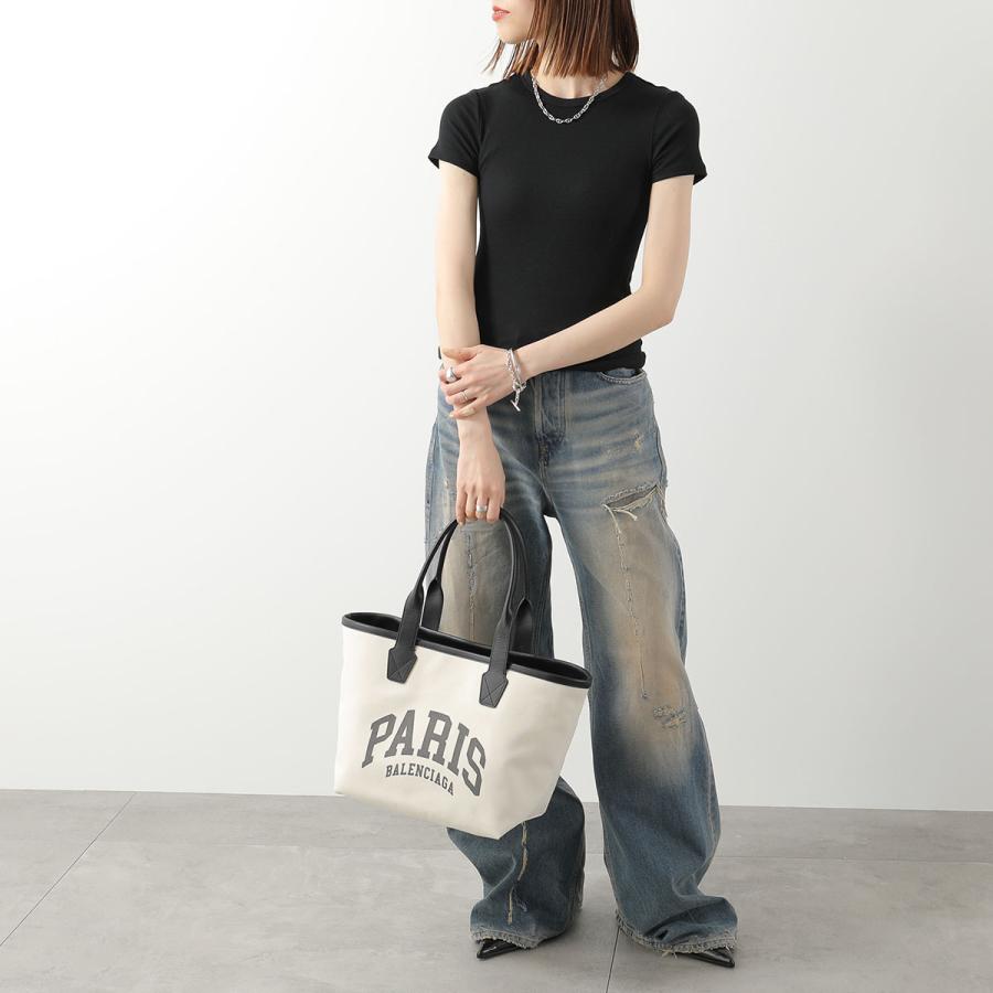 BALENCIAGA バレンシアガ トートバッグ PARIS CANVAS SMALL TOTE BAG 692068 2106M メンズ ロゴ レザー キャンバス 鞄 9911の画像