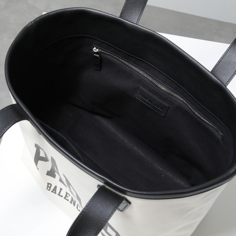 BALENCIAGA バレンシアガ トートバッグ PARIS CANVAS SMALL TOTE BAG 692068 2106M メンズ ロゴ レザー キャンバス 鞄 9911の画像