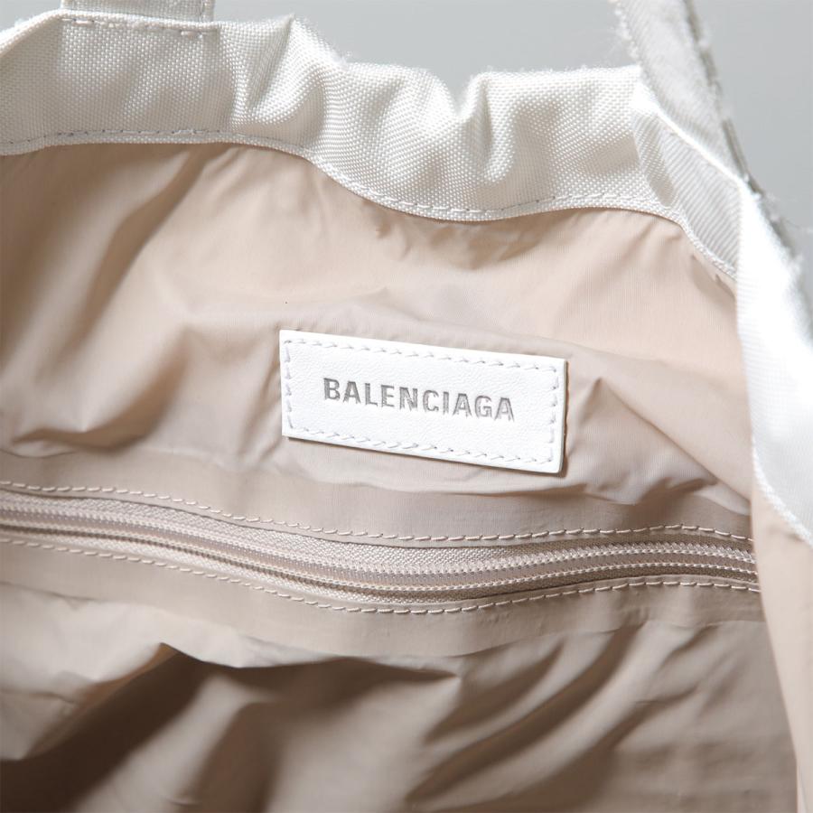 BALENCIAGA バレンシアガ トートバッグ 24/7 TOTE L 791793 2AA45 メンズ フィッシュネットレイヤー コットンキャンバス ポーチ付き 鞄 9091/WHITEの画像