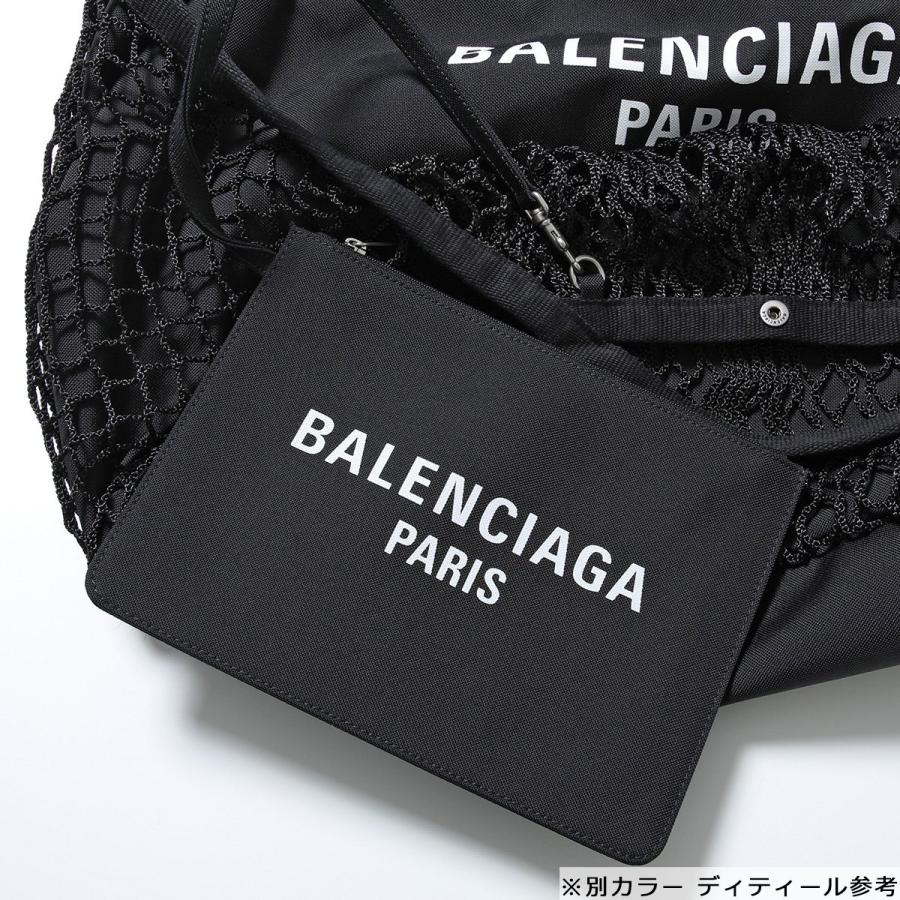 BALENCIAGA バレンシアガ トートバッグ 24/7 TOTE L 791793 2AA45 メンズ フィッシュネットレイヤー コットンキャンバス ポーチ付き 鞄 9091/WHITEの画像