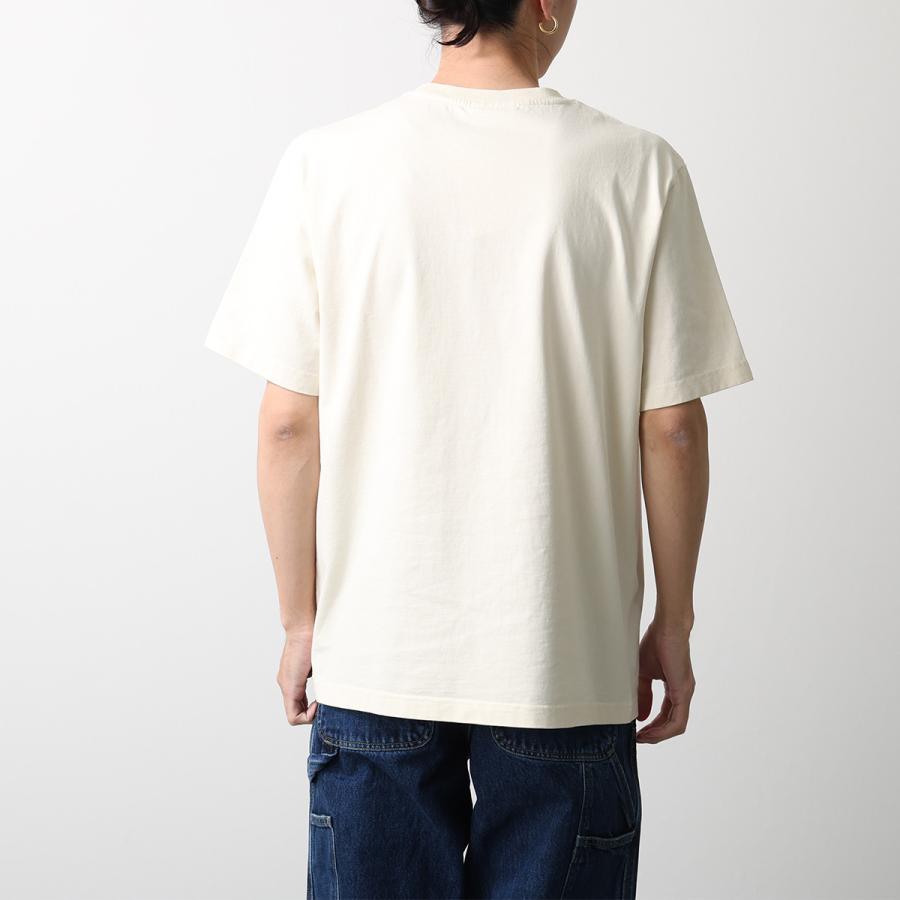 MAISON KITSUNE メゾンキツネ Tシャツ DOUBLE FOX ダブル フォックスヘッド コンフォート OM011CF KJ7025 メンズ 半袖 カットソー 刺繍パッチ カラー2色の画像