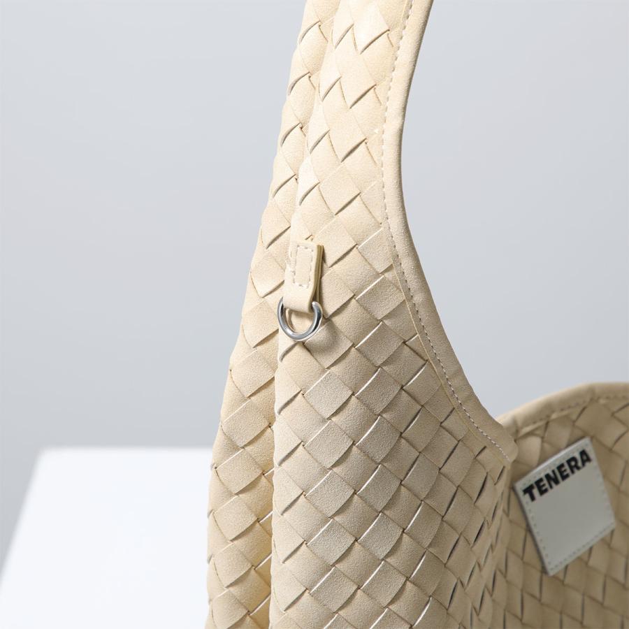 【訳あり】TENERA テネラ トートバッグ Handwoven Suede Large Hobo ハンドウーブン ラージ ホーボーバッグ レディース スエードコレクション 鞄 ブラウンの画像