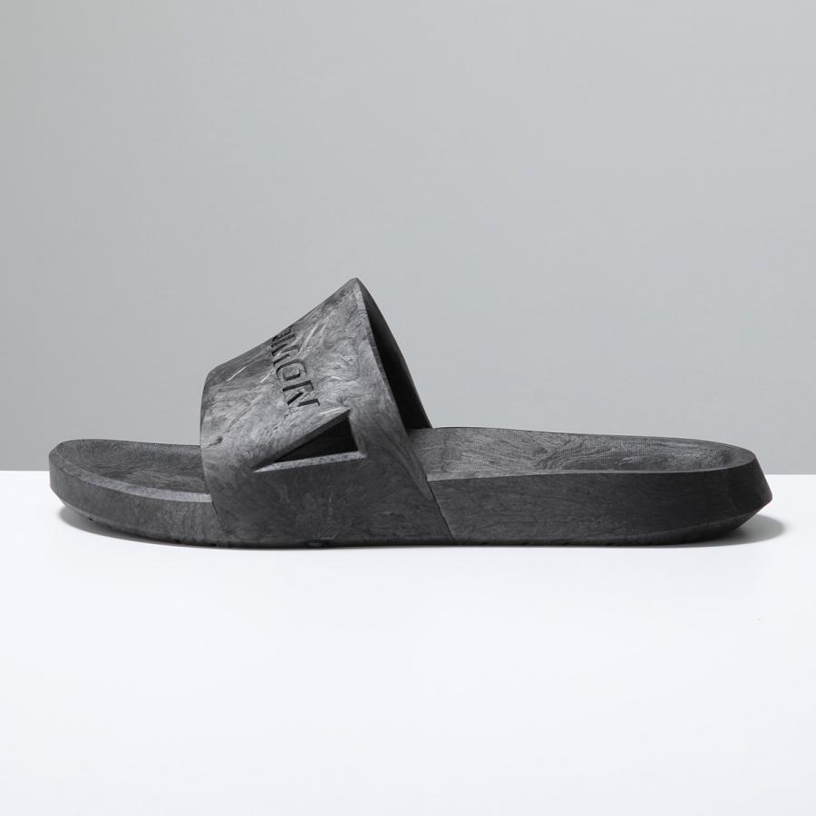 ブラック×グレー モノグラム柄 スライド サンダル SALOMON（サロモン） スライドサンダル SUMMERIDE L47675800 メンズ
