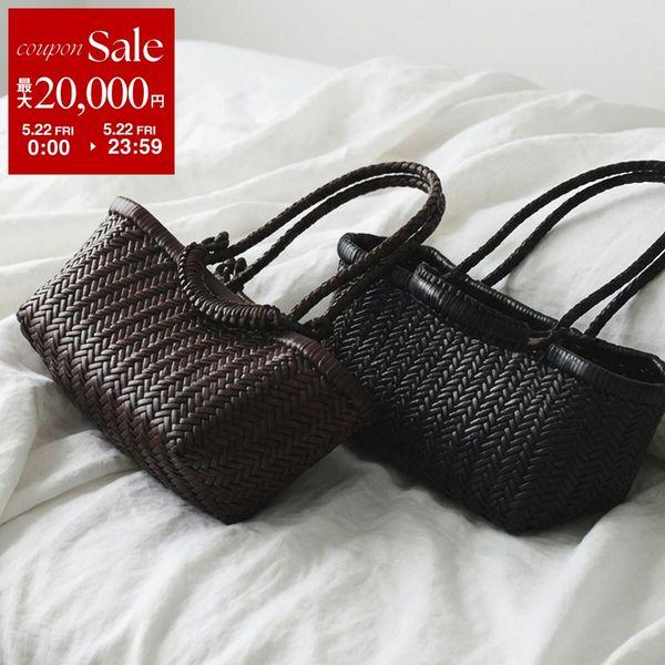 Sagan Vienna サガン ヴィエンナ トートバッグ PAZAR BOOK TOTE HANDWOVEN M_01BW レディース レザー ハンドバッグ 編み込み 舟形 鞄の画像