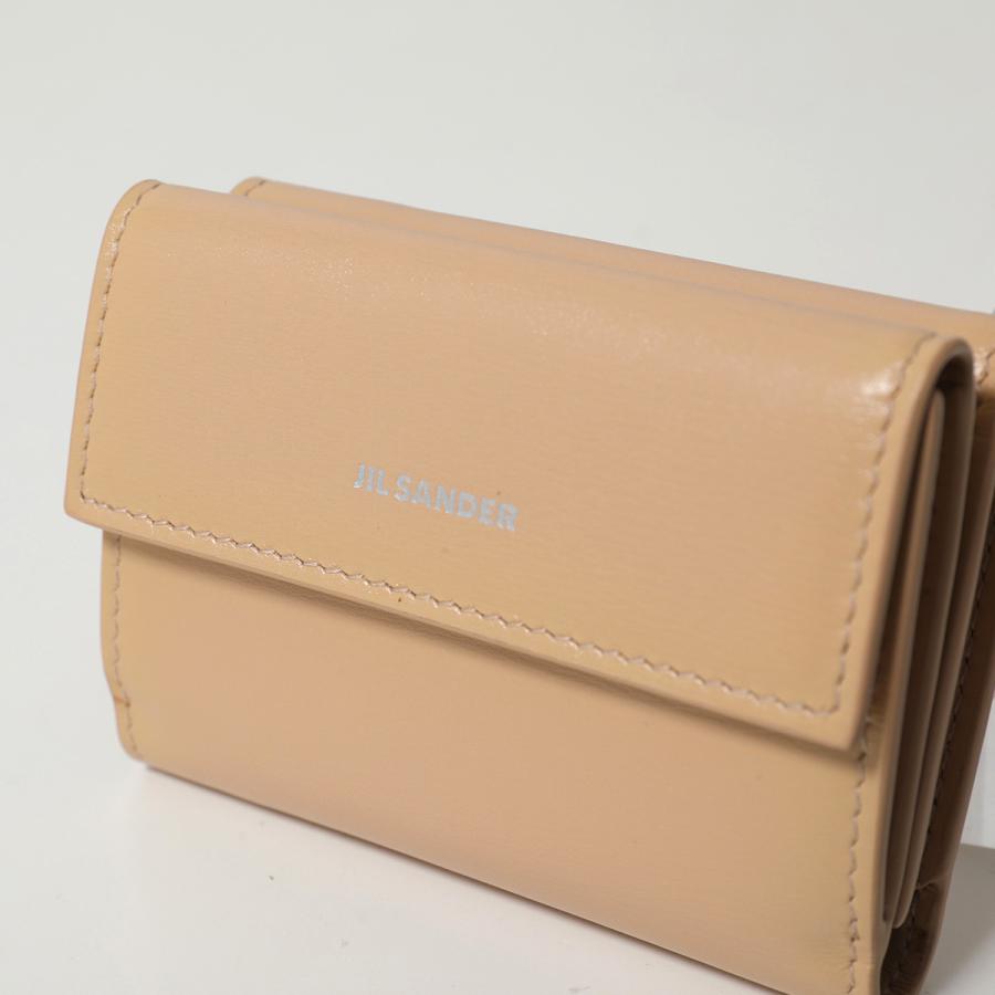 ジルサンダー ベビーウォレット ミニ財布 三つ折り財布 ベージュ系 JIL SANDER（ジルサンダー） 【訳あり】JIL SANDER 三つ折り財布 BABY