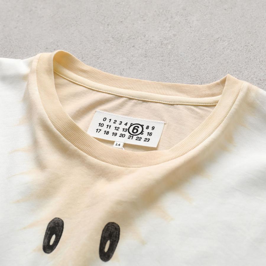 MM6 マルジェラ　ベージュ キッズTシャツ ロゴ 大人もOK！16Y MM6 KIDS エムエムシックス メゾンマルジェラ キッズ 半袖 Tシャツ