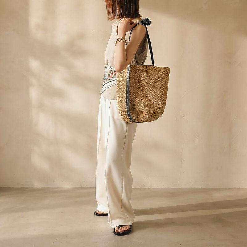 MADE IN MADA（メイドインマダ） かごバッグ ALICE M LEATHER STITCH