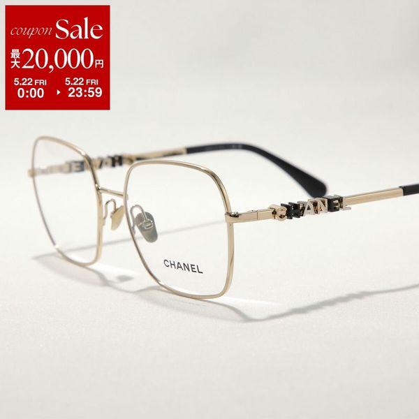 CHANEL シャネル メガネ 2215 レディース スクエア型 メタルフレーム 細フレーム フルリム クリングスタイプ C395/PALE-GOLDの画像