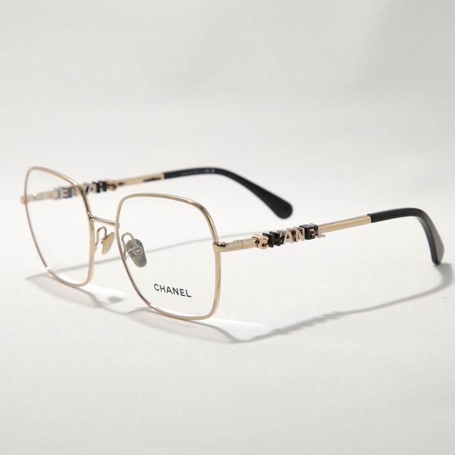 CHANEL シャネル メガネ 2215 レディース スクエア型 メタルフレーム 細フレーム フルリム クリングスタイプ C395/PALE-GOLDの画像