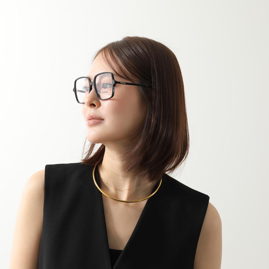 CHANEL シャネル アイウェア メガネ 3408QA c.1712 ブラック系×イエロー系 プラスチック レディース 度あり めがね 眼鏡 美品【本物保証】 CHANEL - CHANEL シャネル アイウェア メガネ 3408QA c.1712 ブラック