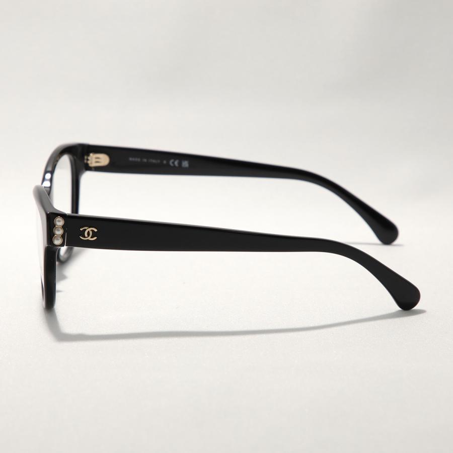 CHANEL シャネル メガネ 3440-H レディース キャットアイ型 セルフレーム フルリム めがね 眼鏡 ココマーク パール アイウェア 伊達メガネ 黒縁メガネ C622の画像