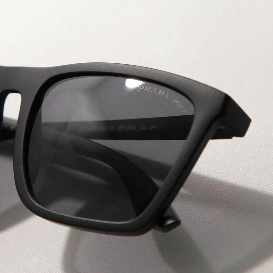PRADA プラダ サングラス SPS B08 メンズ レディース スクエア型 マットフレーム リネア ロッサロゴ 1BO-02G/MATTE-BLACK SPSB08_F1BO_FE02G_C_A056の画像