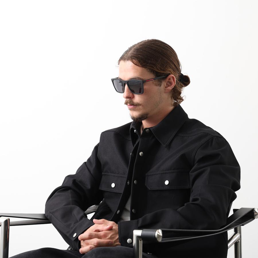 PRADA プラダ サングラス SPS B08 メンズ レディース スクエア型 マットフレーム リネア ロッサロゴ 1BO-02G/MATTE-BLACK SPSB08_F1BO_FE02G_C_A056の画像