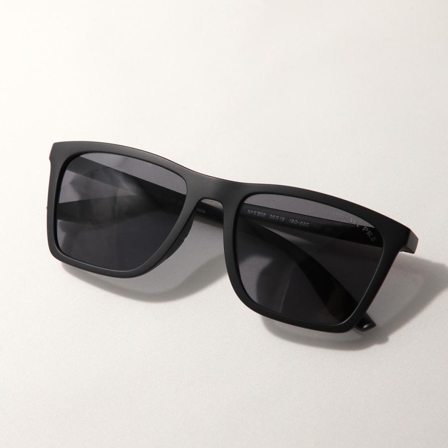 PRADA プラダ サングラス SPS B08 メンズ レディース スクエア型 マットフレーム リネア ロッサロゴ 1BO-02G/MATTE-BLACK SPSB08_F1BO_FE02G_C_A056の画像