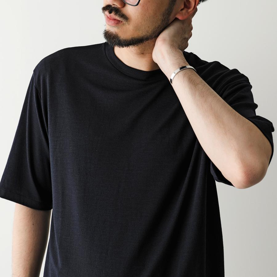 LIFiLL リフィル Tシャツ WOOLISH TEE ウーリッシュ LF046-07 メンズ 半袖 カットソー ピュアウール クルーネック 無地の画像
