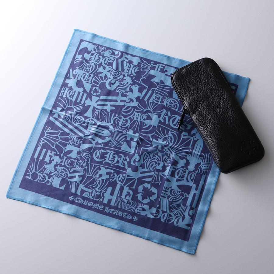 CHROME HEARTS クロムハーツ　青　 メガネ拭き クリーニングクロス CHROME HEARTS（クロムハーツ） メガネ BUBBA-A メンズ ボストン型