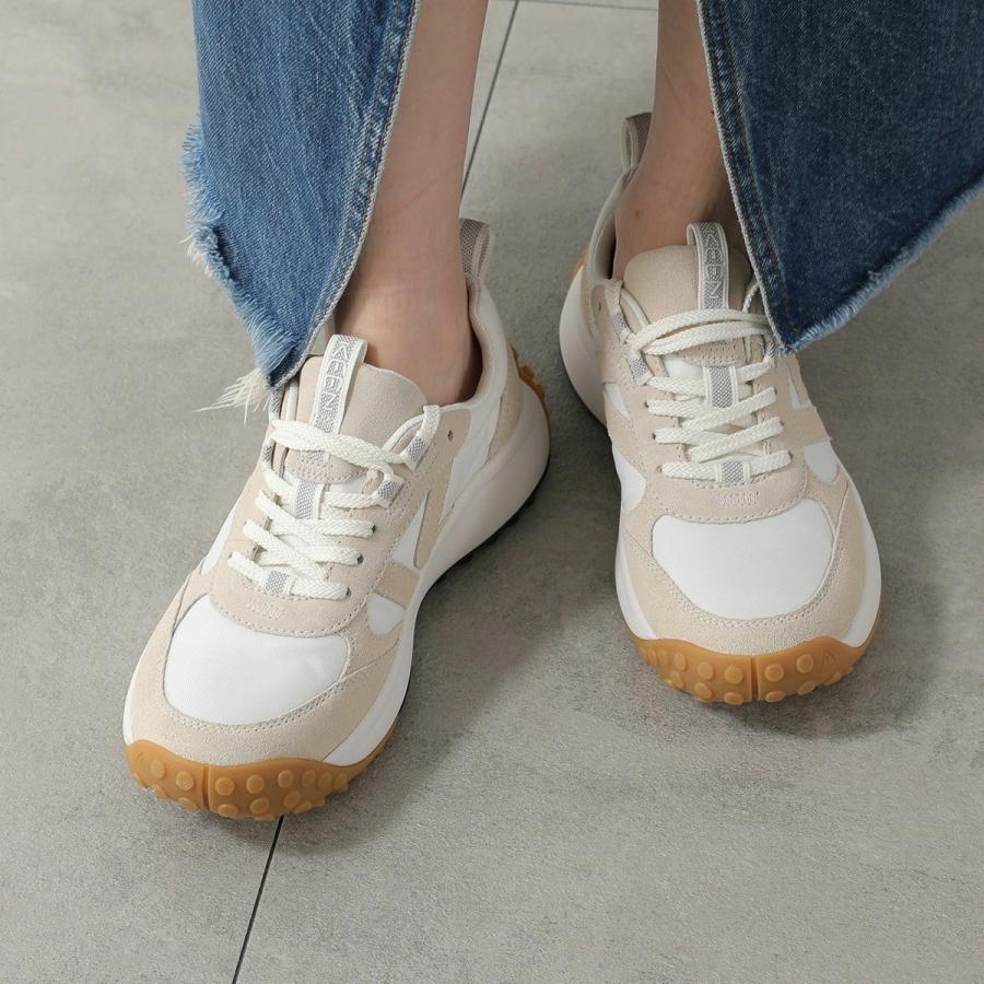 KEEN キーン スニーカー KS86 ケーエス 1029802 レディース ローカット スウェード ロゴ 3.5cm シューズ 靴 birch-star-whiteの画像