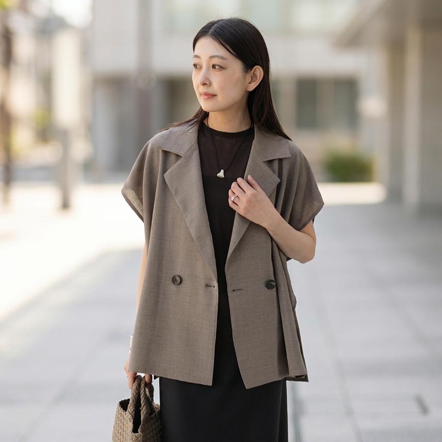 QTUME クチューム メッシュ ジレ 24042 レディース ジャケット