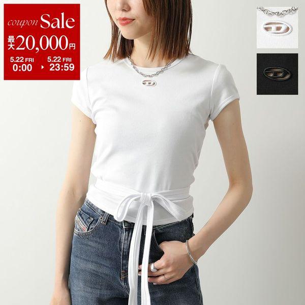 DIESEL ディーゼル Tシャツ T-BUNNY-TAIL-S1 A21197 0EJAI レディース 半袖 カットソー リブ オーバルD刺繍 クルーネック A211970EJAIの画像
