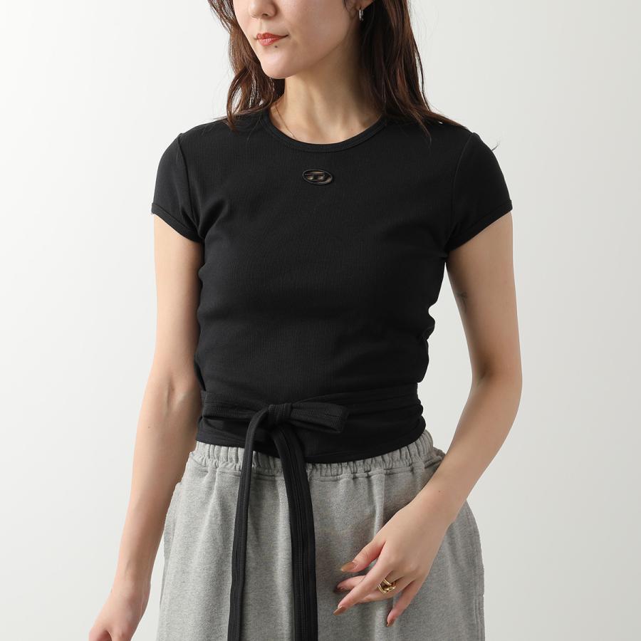 DIESEL ディーゼル Tシャツ T-BUNNY-TAIL-S1 A21197 0EJAI レディース 半袖 カットソー リブ オーバルD刺繍 クルーネック A211970EJAIの画像