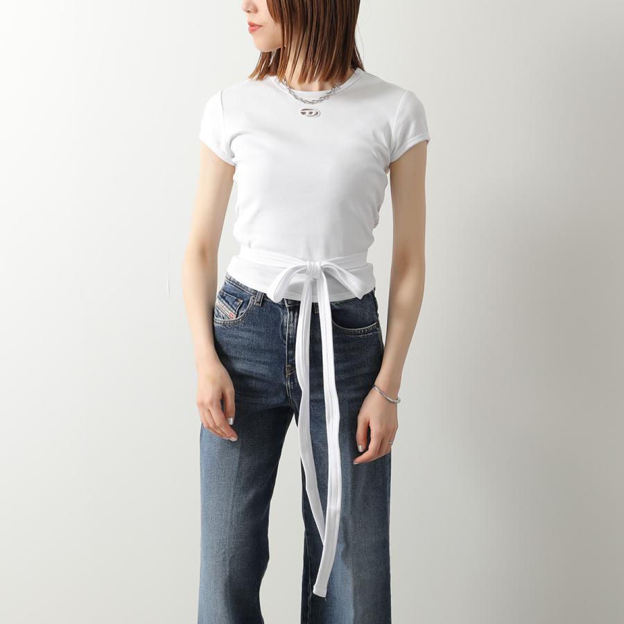 DIESEL ディーゼル Tシャツ T-BUNNY-TAIL-S1 A21197 0EJAI レディース 半袖 カットソー リブ オーバルD刺繍 クルーネック A211970EJAIの画像