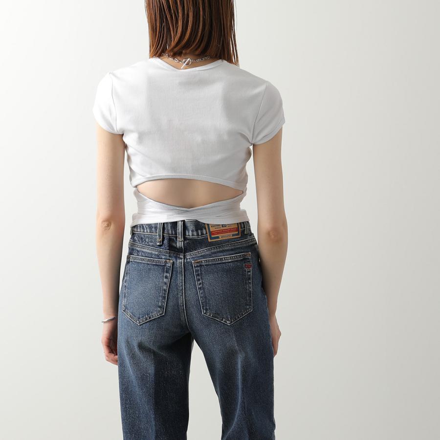 DIESEL ディーゼル Tシャツ T-BUNNY-TAIL-S1 A21197 0EJAI レディース 半袖 カットソー リブ オーバルD刺繍 クルーネック A211970EJAIの画像