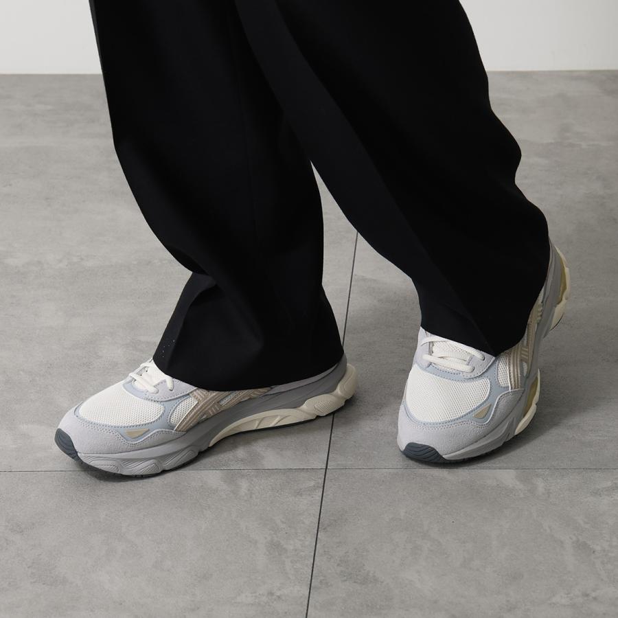 ASICS アシックス スニーカー GEL-NYC 2.0 ゲル 1203A895-100 メンズ ローカット スウェード メッシュ 4cm シューズ 靴 CREAM/CONCRETEの画像